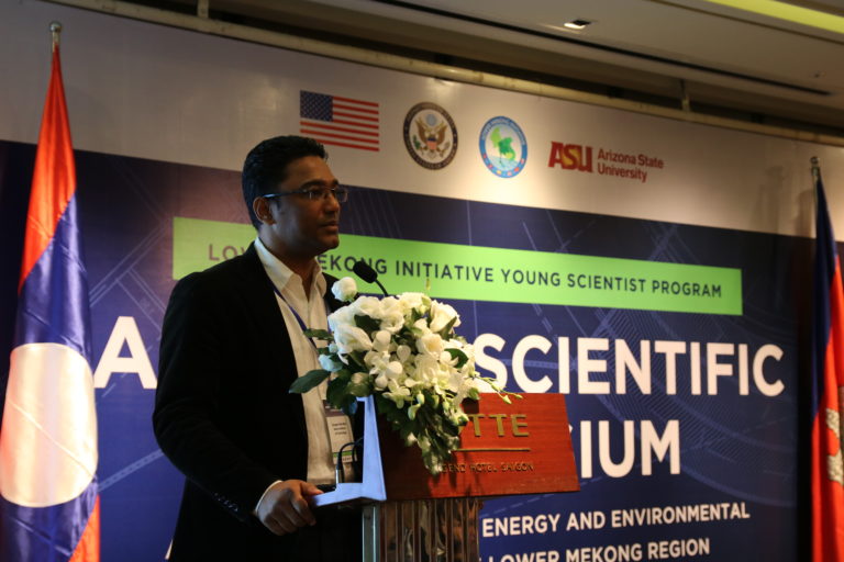 Dr. Sangam Shrestha delivered a key note address in Lower Mekong Initiative Young Scientist Program’s Annual Scientific Symposium