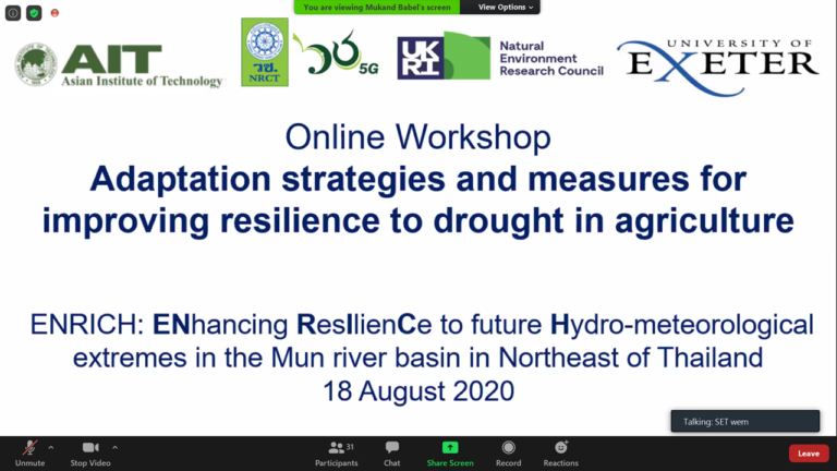 Workshop on Adaptation Strategies and Measures for improving Resilience to Drought in Agriculture
