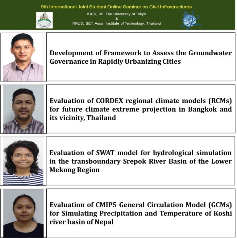 WEM Doctoral Students Participated in the 9th International Joint Student Seminar on “Civil Infrastructures”