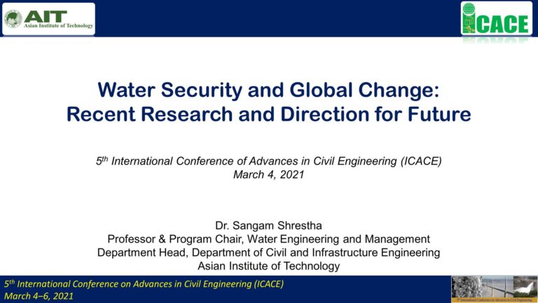 Prof. Sangam Shrestha Delivered Plenary Talk at the International Conference of Advances in Civil Engineering