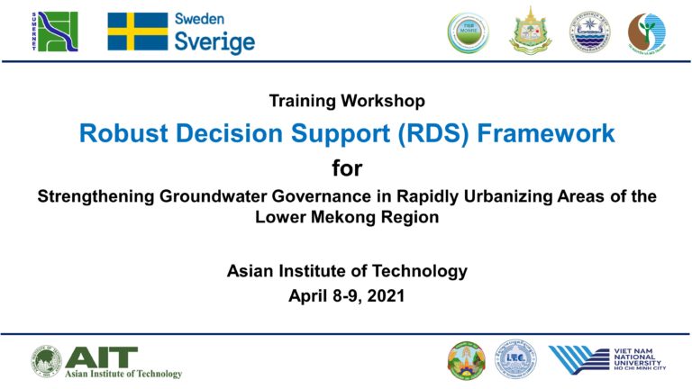 Training Workshop on Robust Decision Support (RDS) Framework by SEI