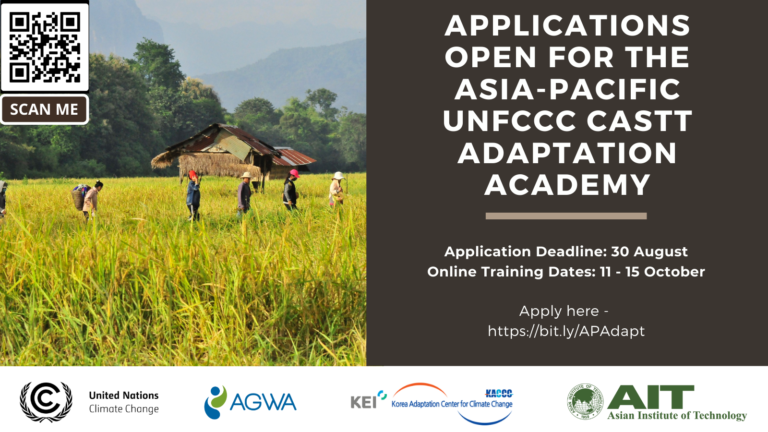 Call for Applications: Asia-Pacific UNFCCC CASTT Adaptation Academy