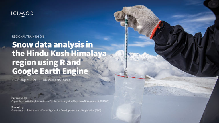 WEM Student Shares Experience of Regional Training on Snow Data Analysis Organized by ICIMOD