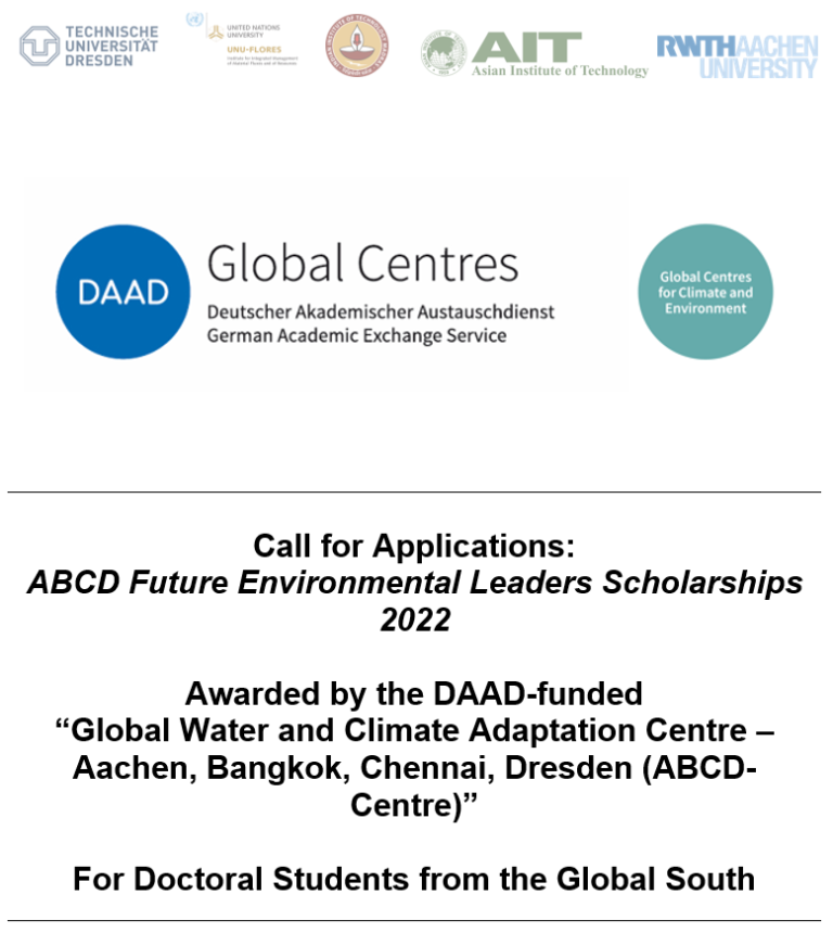 Call for Applications: ABCD Future Environmental Leaders Scholarships 2022
