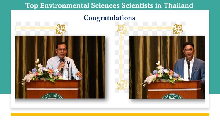 WEM Professors Listed As “Top Environmental Sciences Scientists in Thailand”