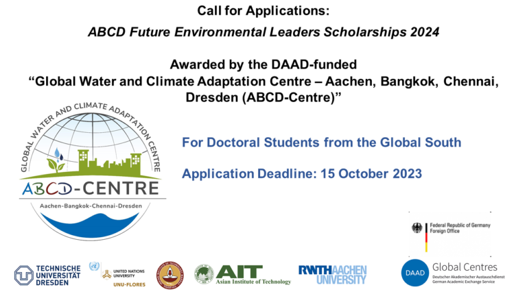 Call for Applications: ABCD-Centre Future Environmental Leaders (FEL) Scholarships 2024