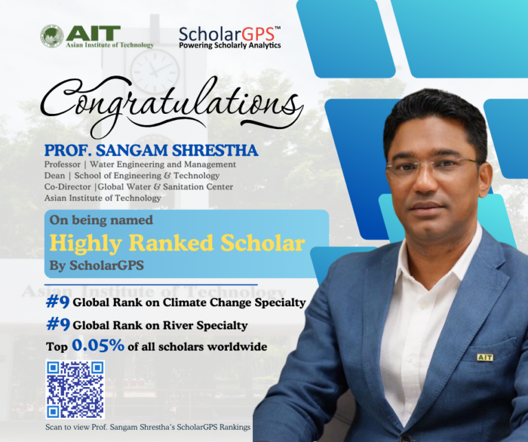 WEM Professor Achieves No. 9 Ranking in ScholarGPS Global Rankings for Climate Change and River Studies