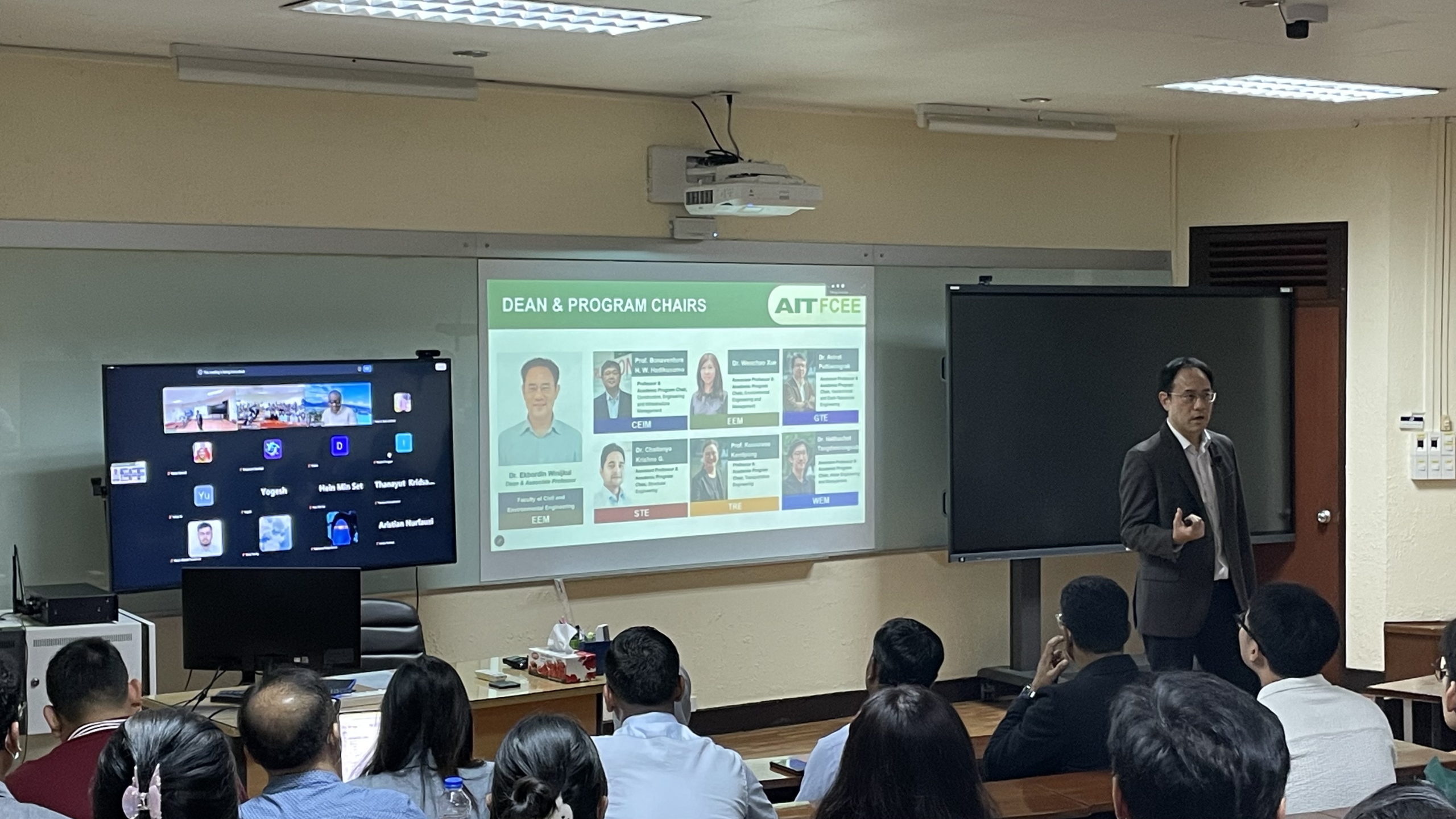FCEE Dean Dr. Ekbordin Winijkul addressing Orientation 2026
