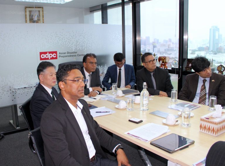 Prof. Sangam Shrestha at the Bhote Koshi flood briefing